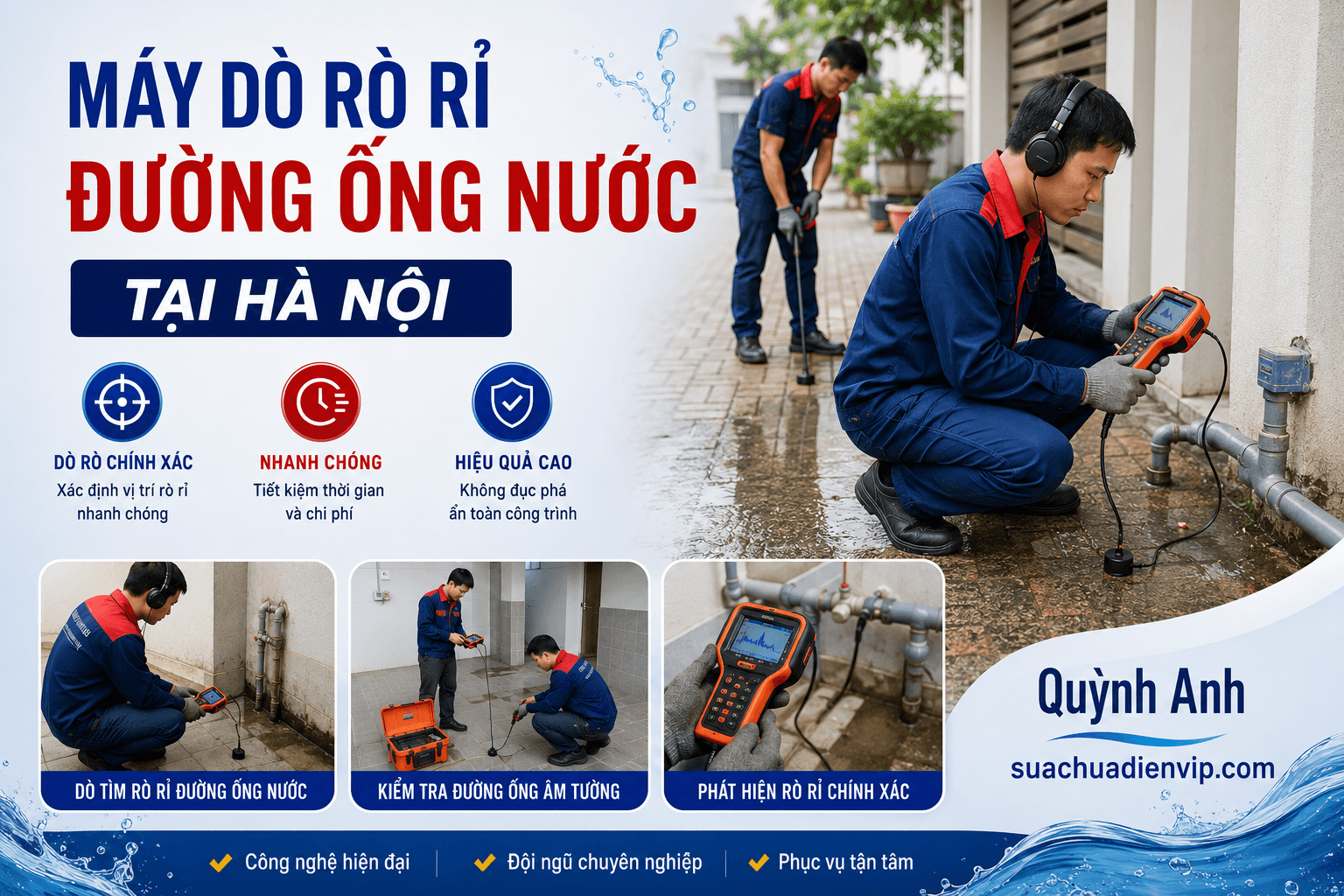 Máy Dò Rò Rỉ Đường Ống Nước ở Hà Nội