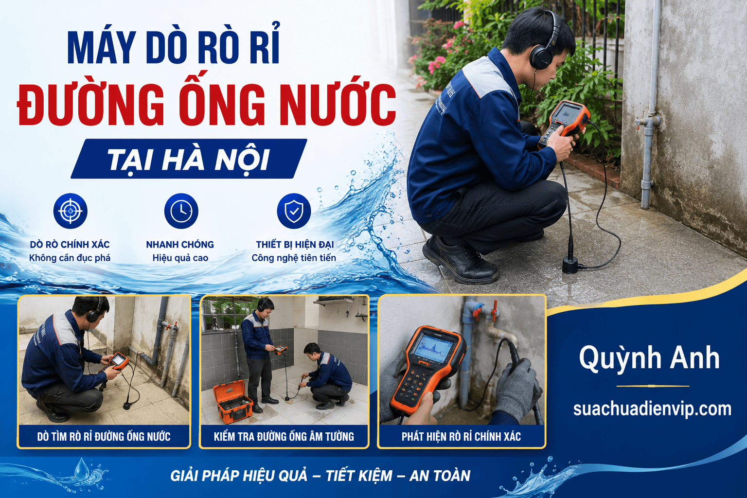 Máy Dò Rò Rỉ Đường Ống Nước ở Tại Hà Nội