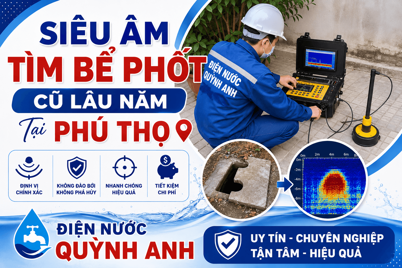 Siêu Âm Tìm Bể Phốt Cũ Lâu Năm ở Phú Thọ