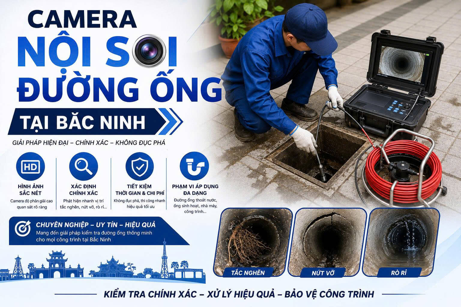 Camera Nội Soi Đường Ống Bắc Ninh