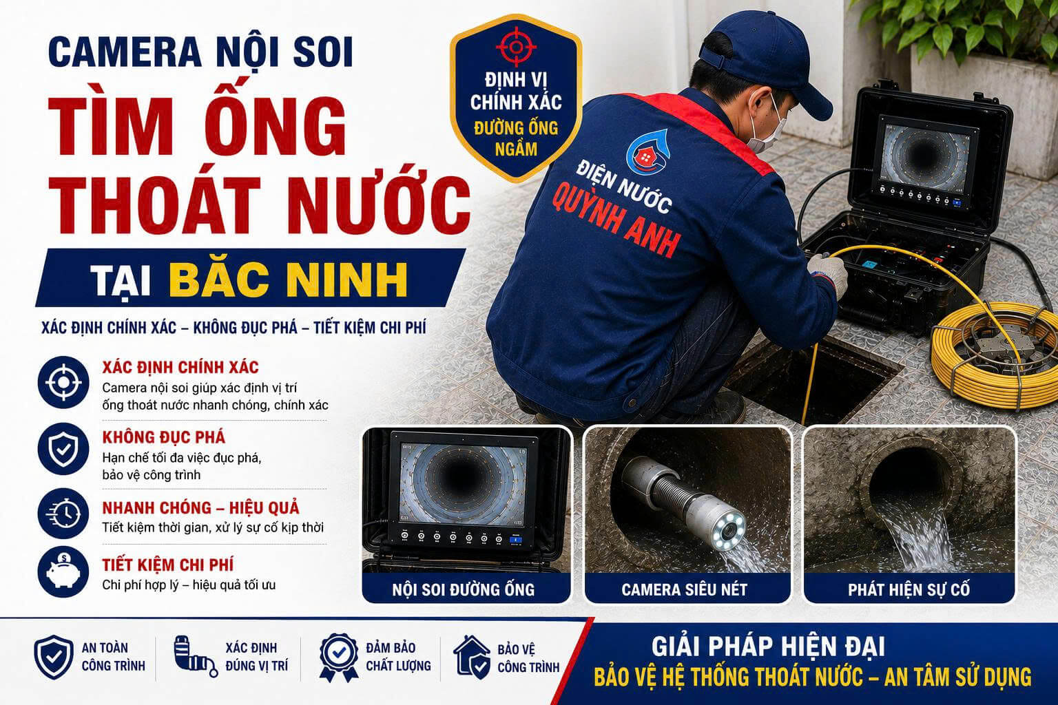Camera Nội Soi Tìm Ống Thoát Nước Bắc Ninh