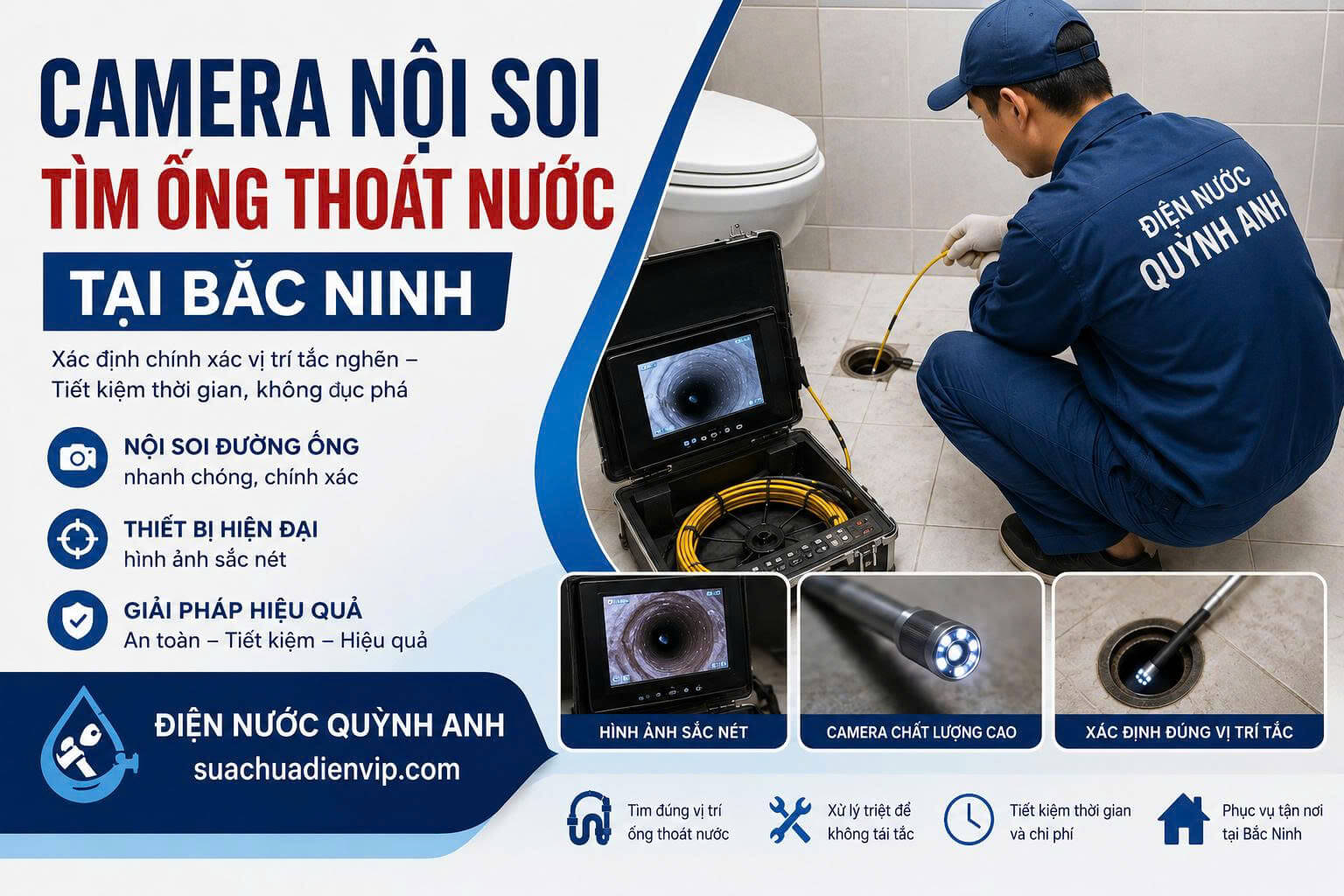 Camera Nội Soi Tìm Ống Thoát Nước