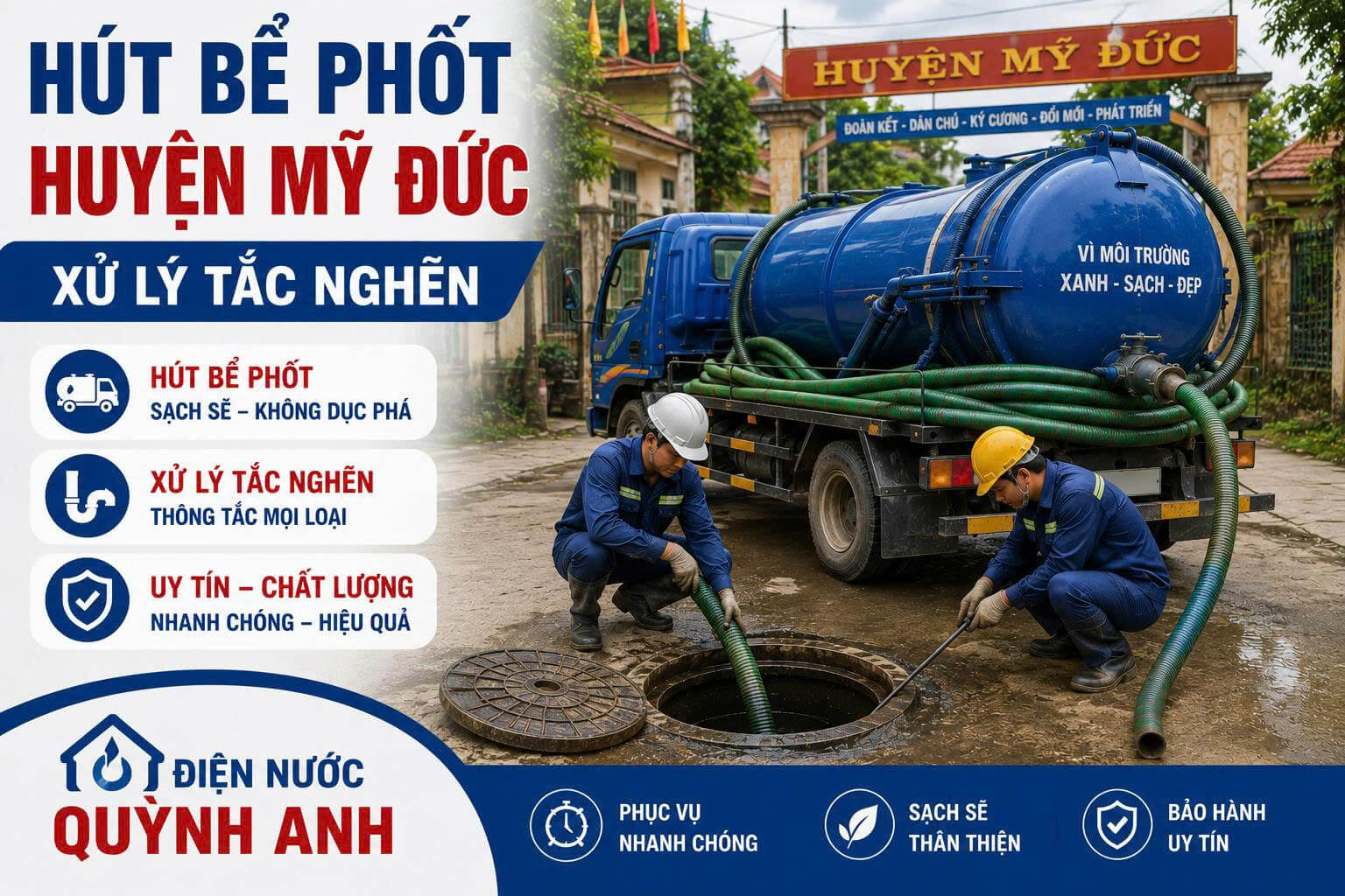 Hút Bể Phốt Huyện Mỹ Đức