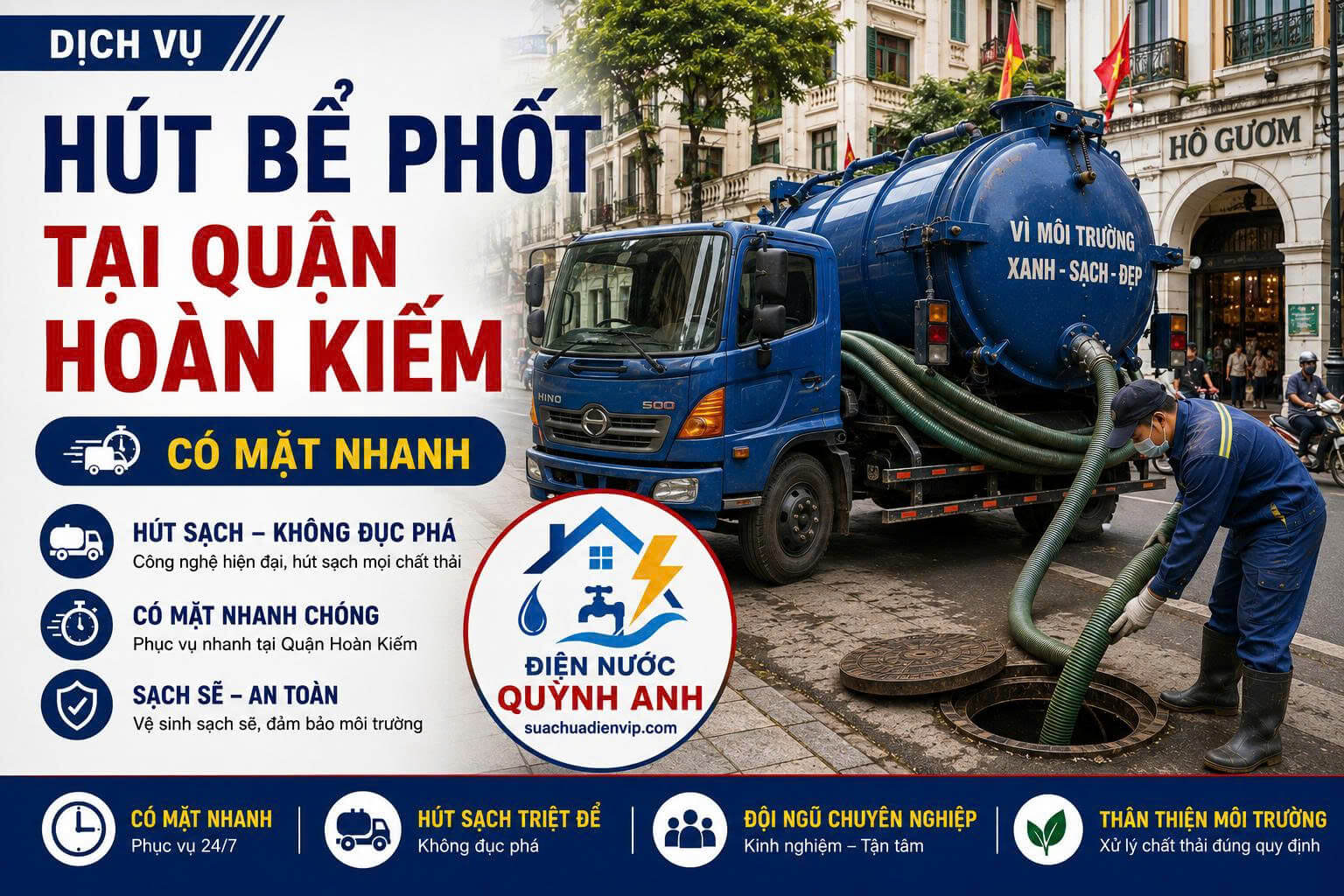 Hút Bể Phốt Quận Hoàn Kiếm