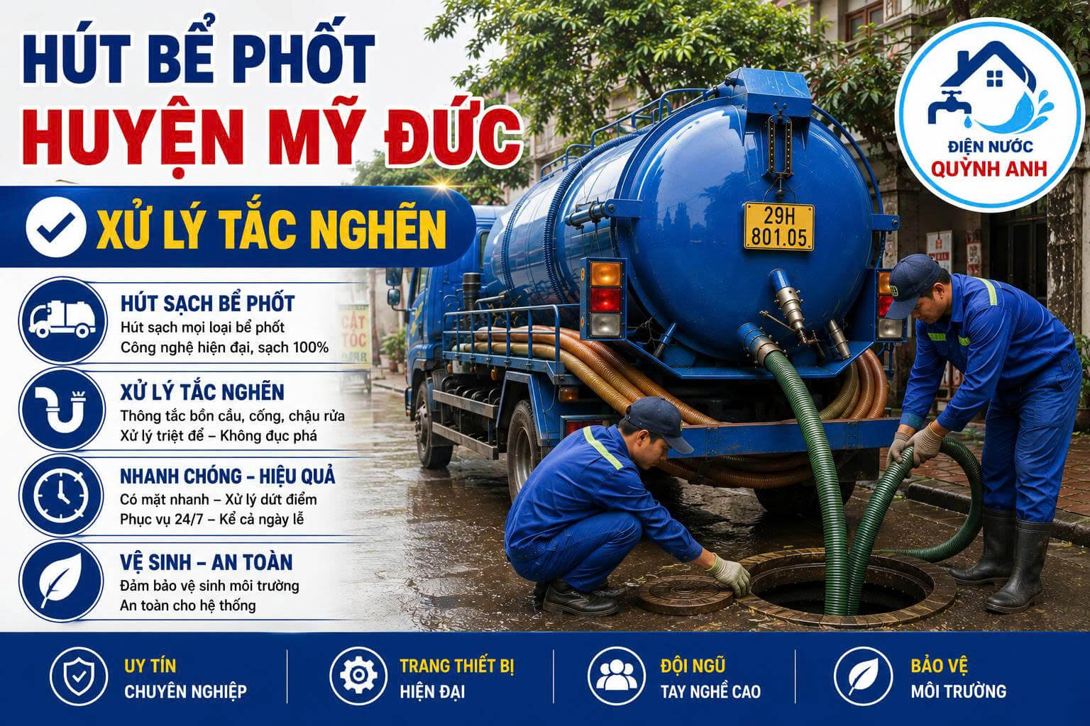 Hút Bể Phốt Tại Huyện Mỹ Đức