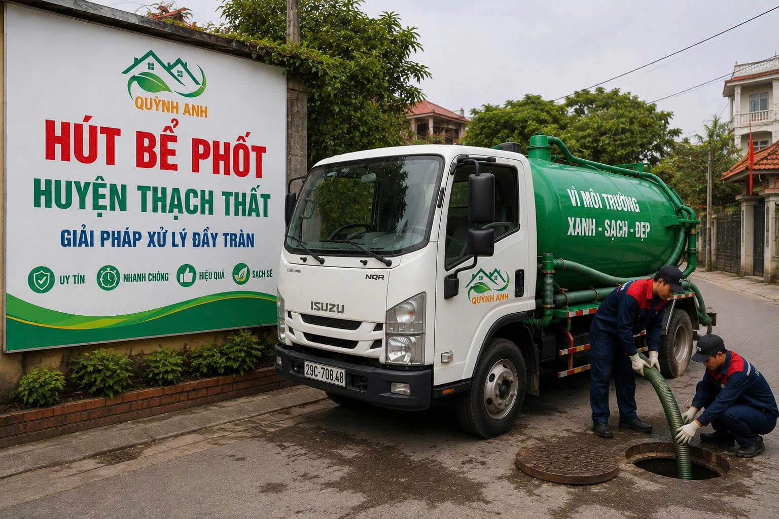 Hút Bể Phốt Tại Huyện Thạch Thất