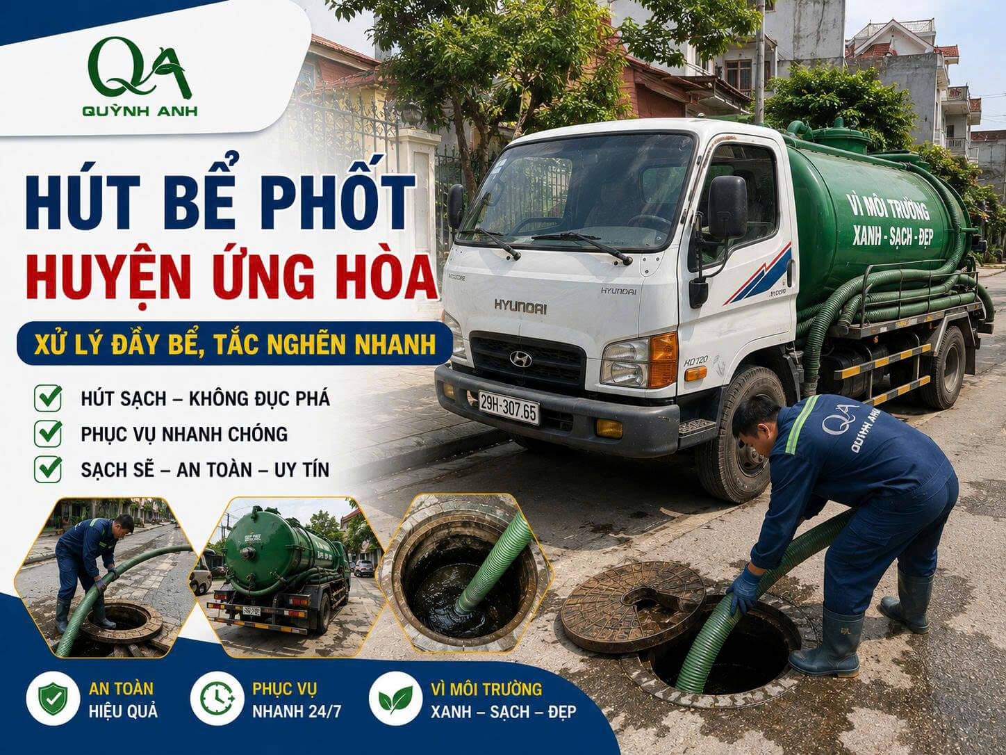 Hút Bể Phốt Tại Huyện Ứng Hòa