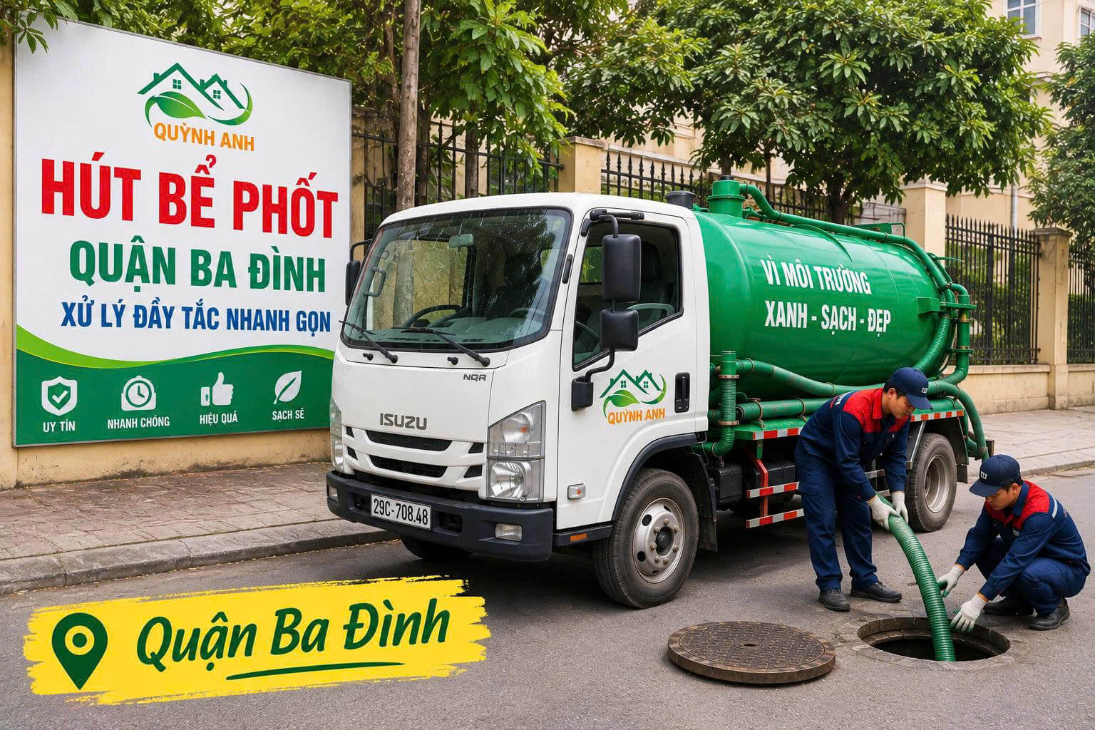 Hút Bể Phốt Tại Quận Ba Đình