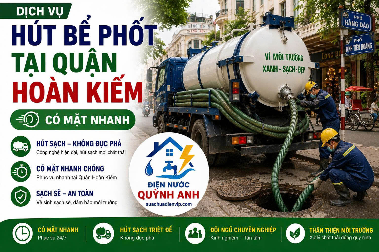 Hút Bể Phốt Tại Quận Hoàn Kiếm