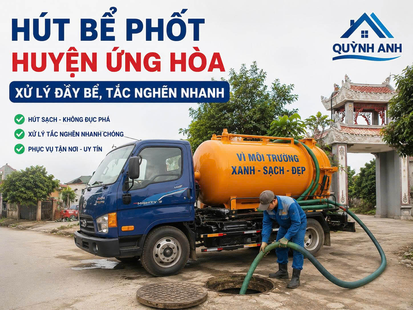 Hút Bể Phốt ở Huyện Ứng Hòa