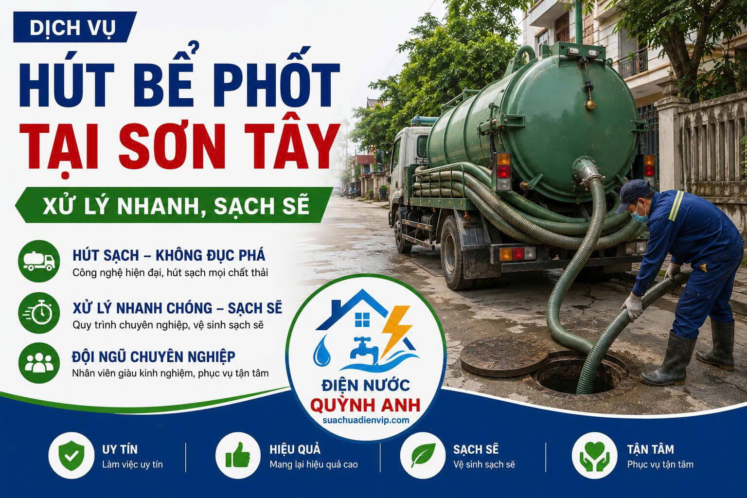Hút Bể Phốt ở Sơn Tây