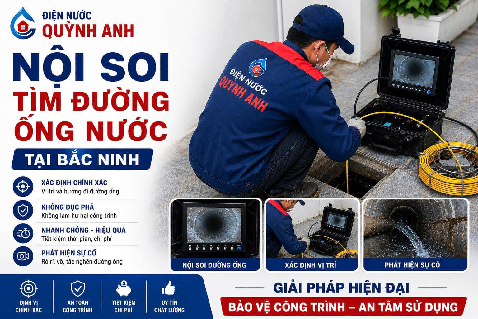 Nội Soi Tìm Đường Ống Nước Bắc Ninh