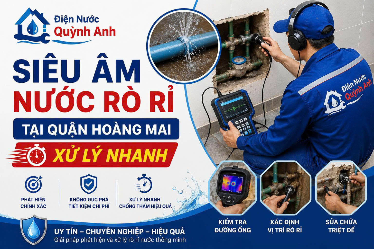 Siêu Âm Nước Rò Rỉ Hoàng Mai