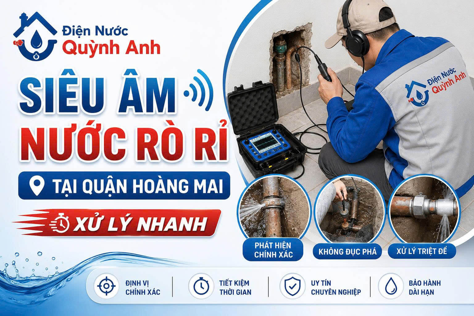 Siêu Âm Nước Rò Rỉ Quận Hoàng Mai