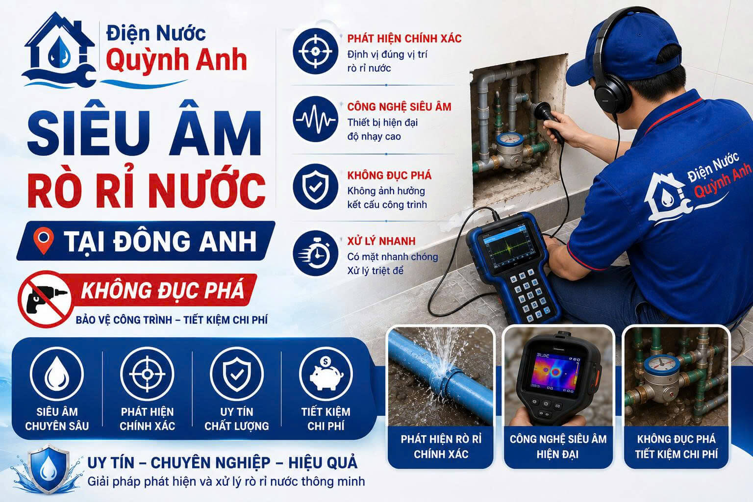 Siêu Âm Rò Rỉ Nước ở Đông Anh
