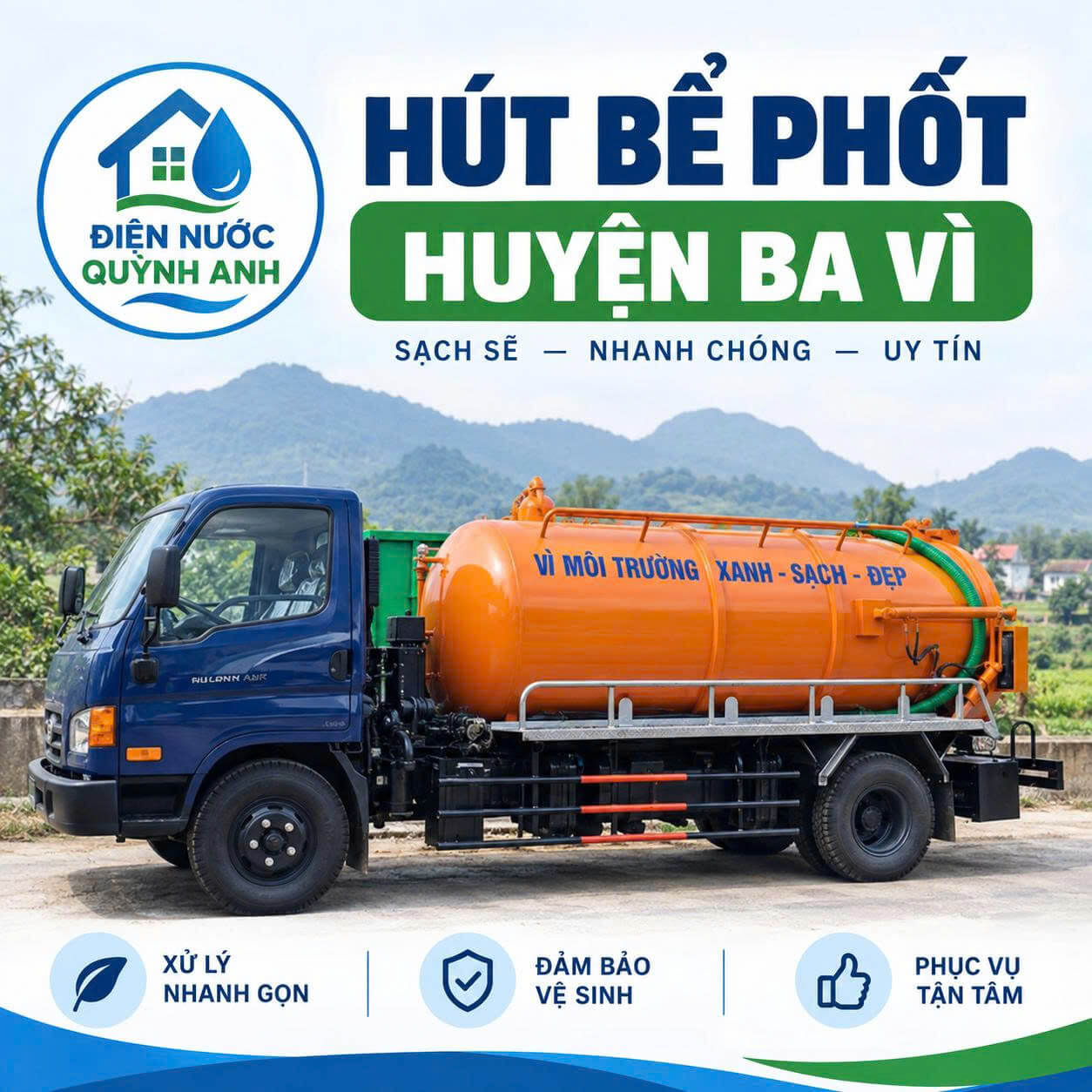 Hút Bể Phốt Tại Huyện Ba Vì