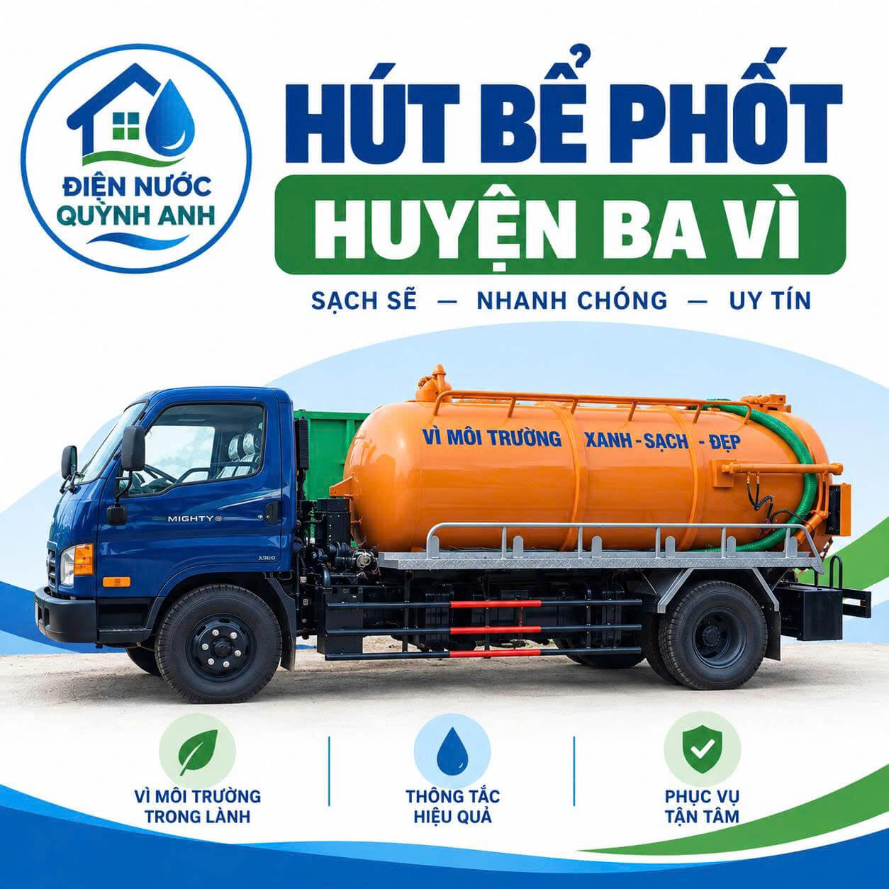 Hút Bể Phốt ở Ba Vì