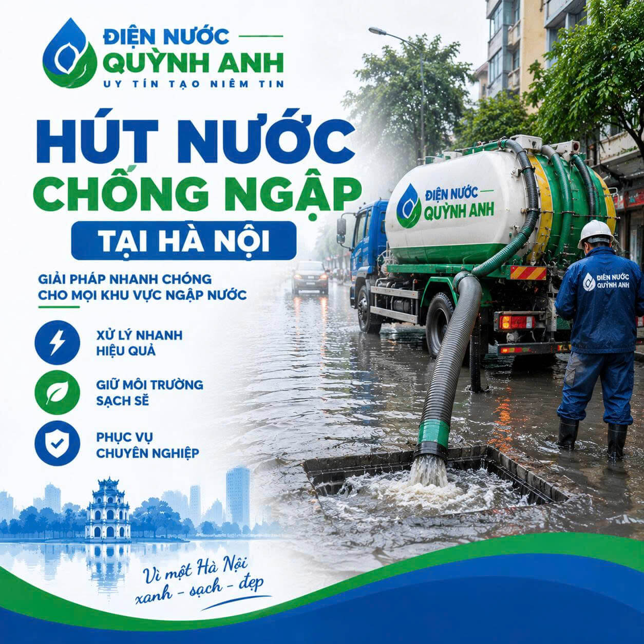 Hút Nước Chống Ngập Hà Nội