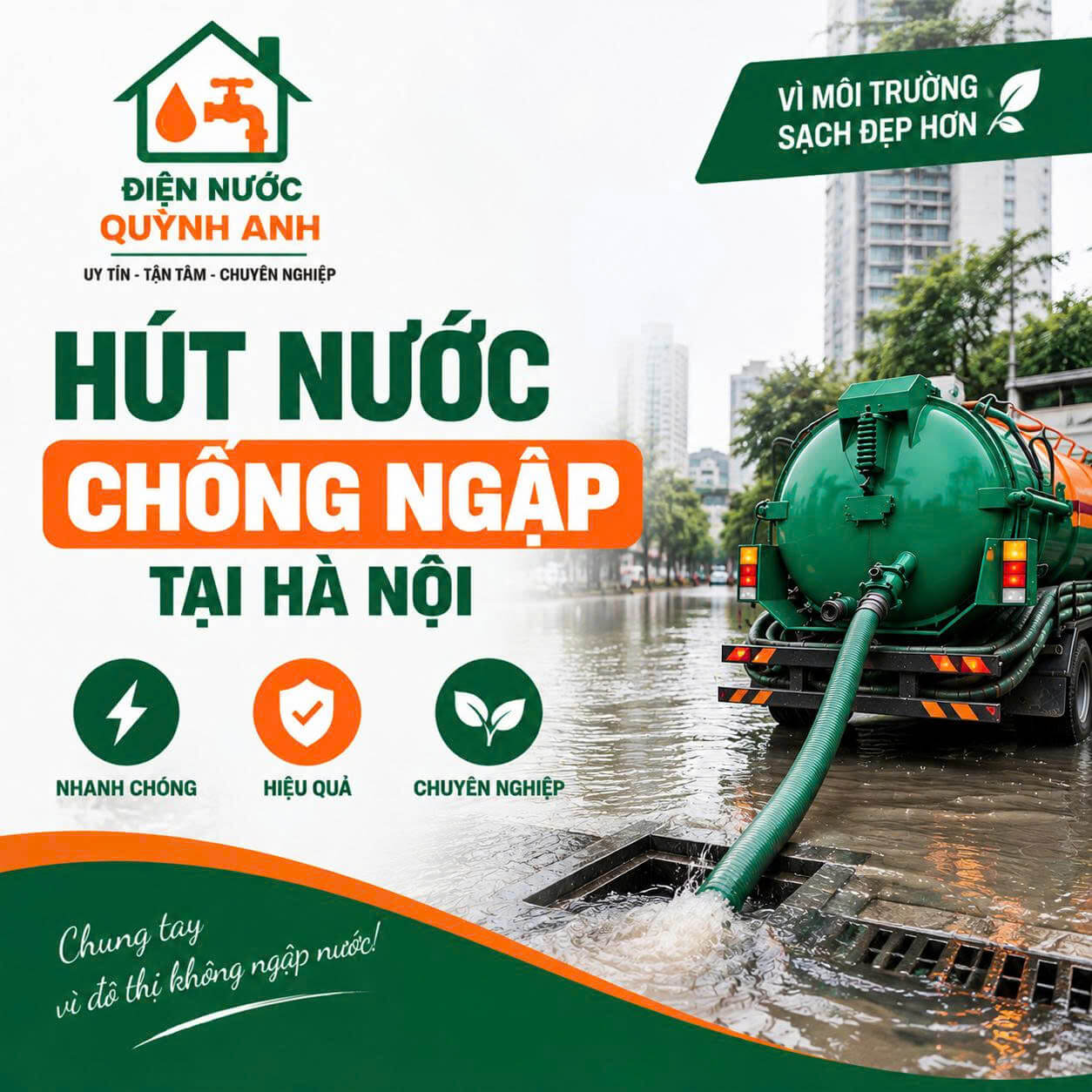 Hút Nước Chống Ngập Tại Hà Nội