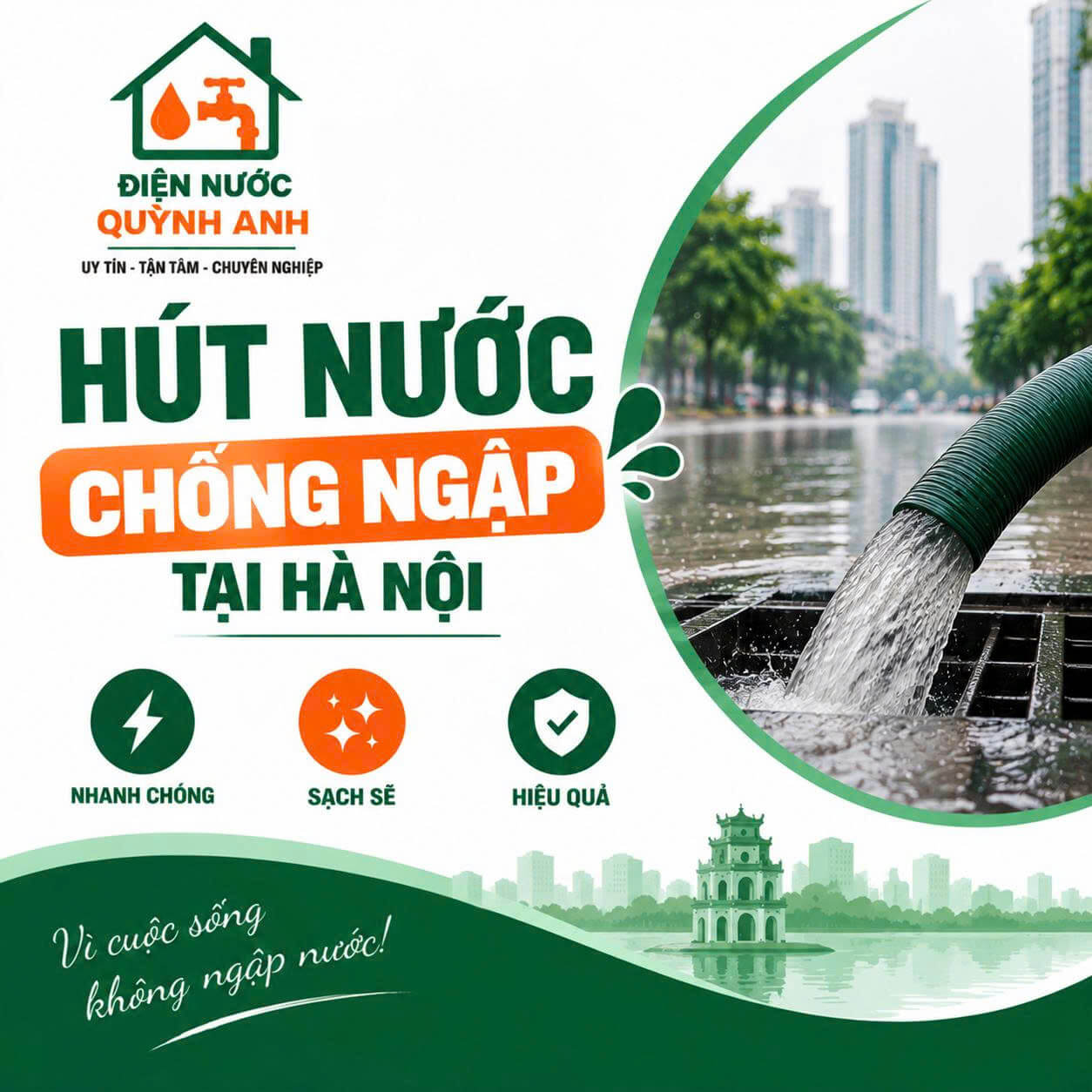 Hút Nước Chống Ngập ở Hà Nội