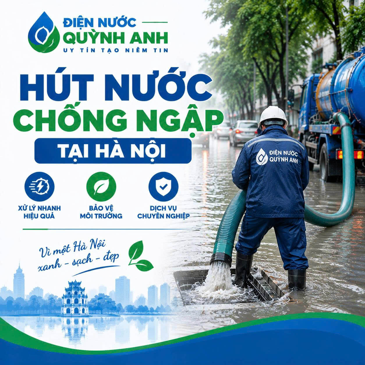 Hút Nước Chống Ngập ở Tại Hà Nội