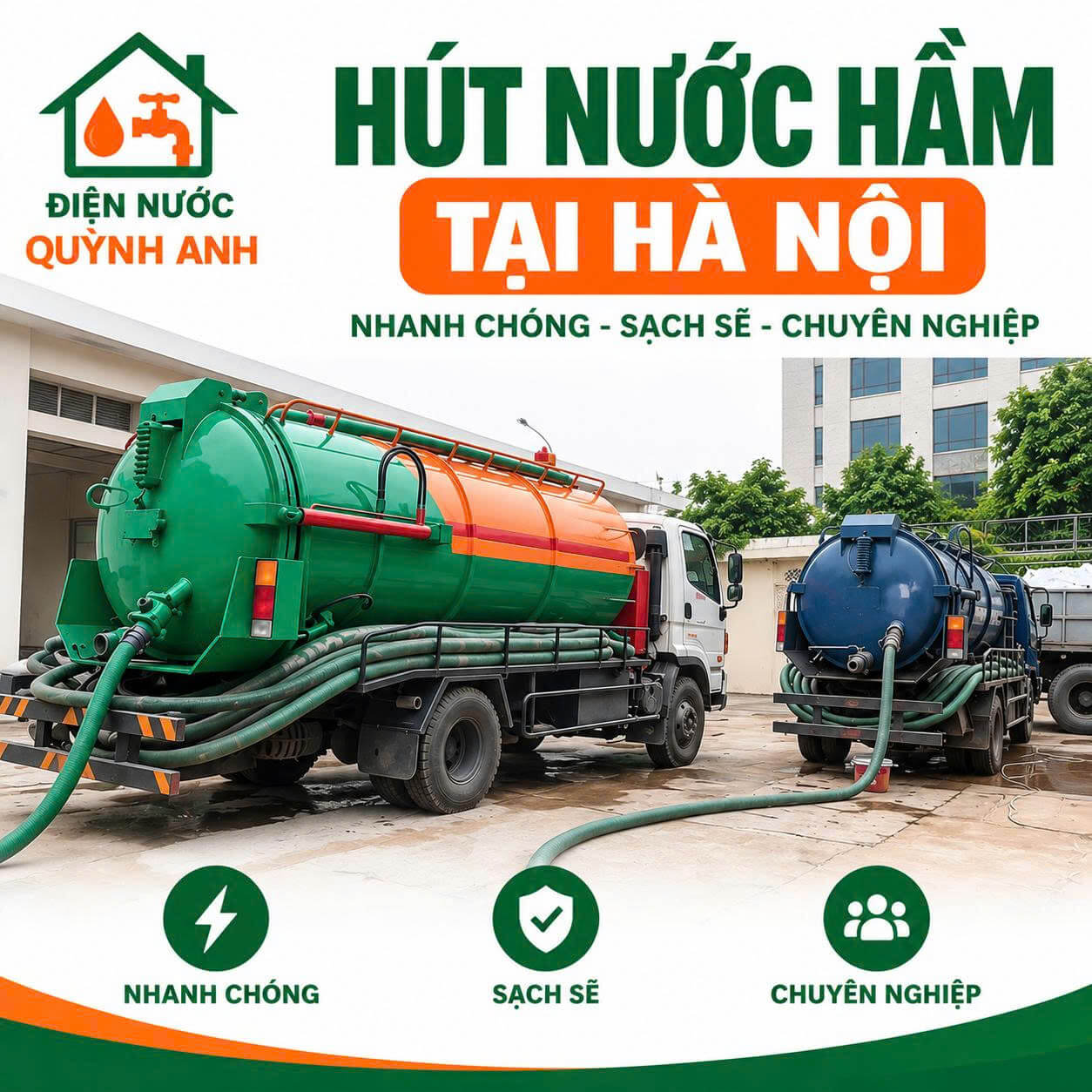 Hút Nước Hầm Hà Nội