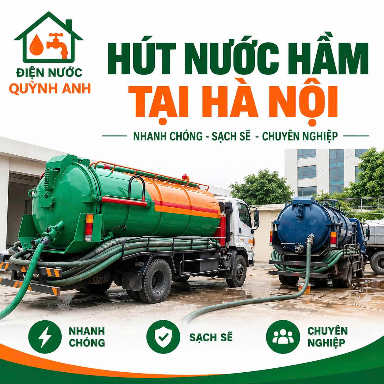 Hút Nước Hầm ở Hà Nội