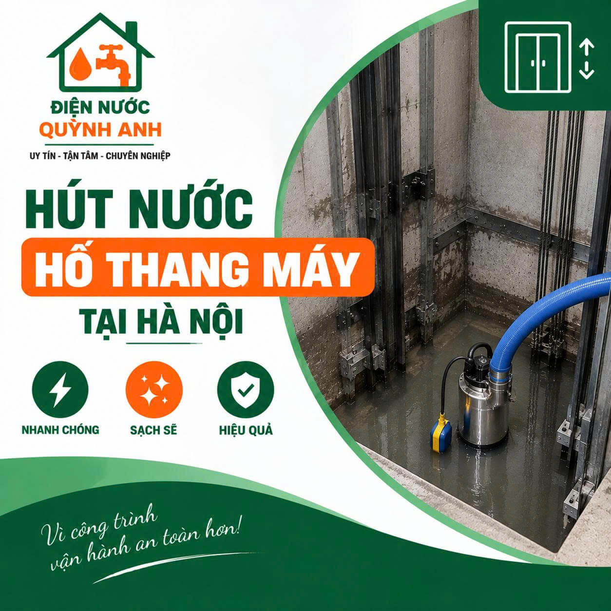 Hút Nước Hố Thang Máy Hà Nội