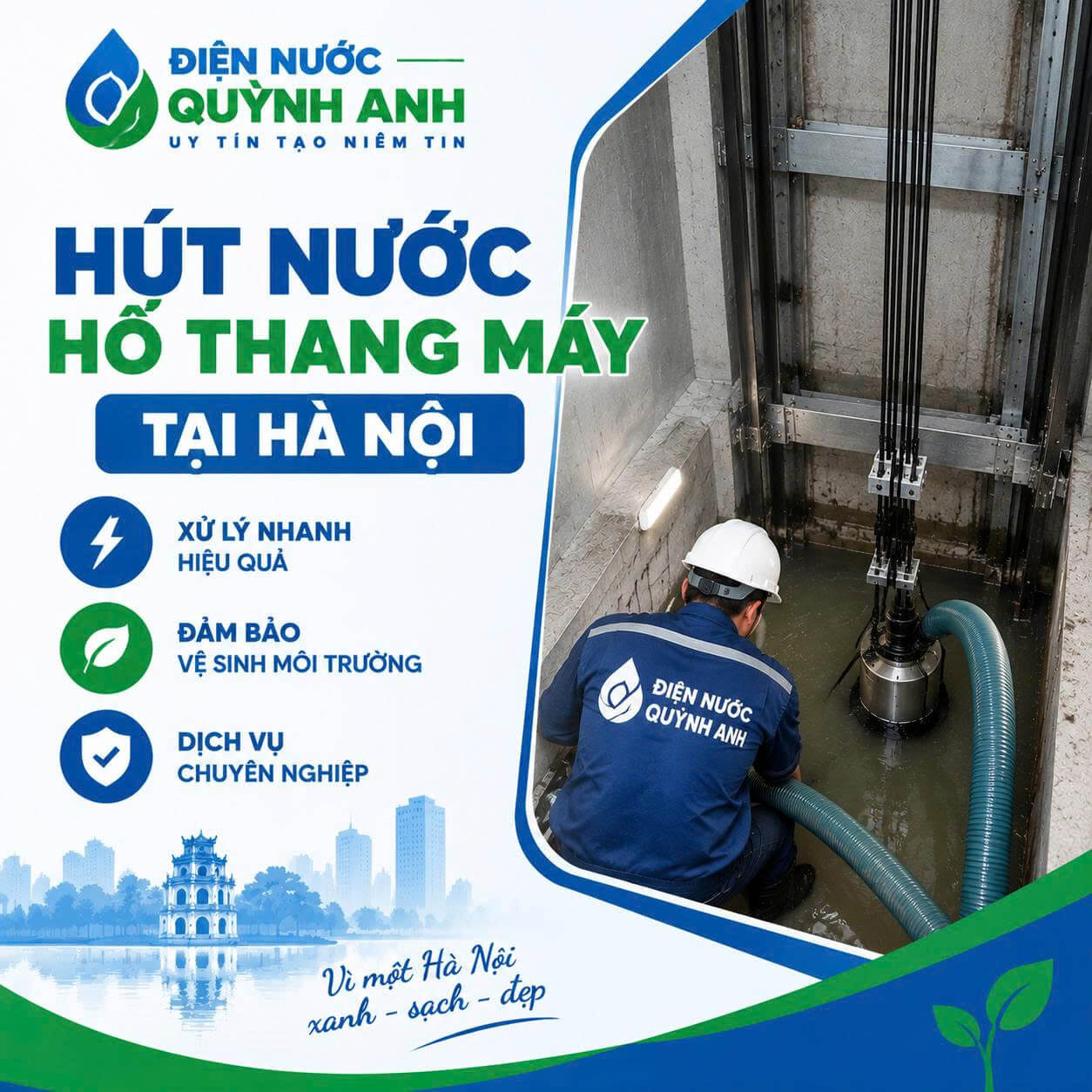 Hút Nước Hố Thang Máy ở Hà Nội