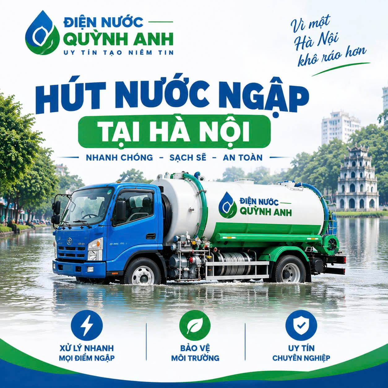 Hút Nước Ngập Hà Nội