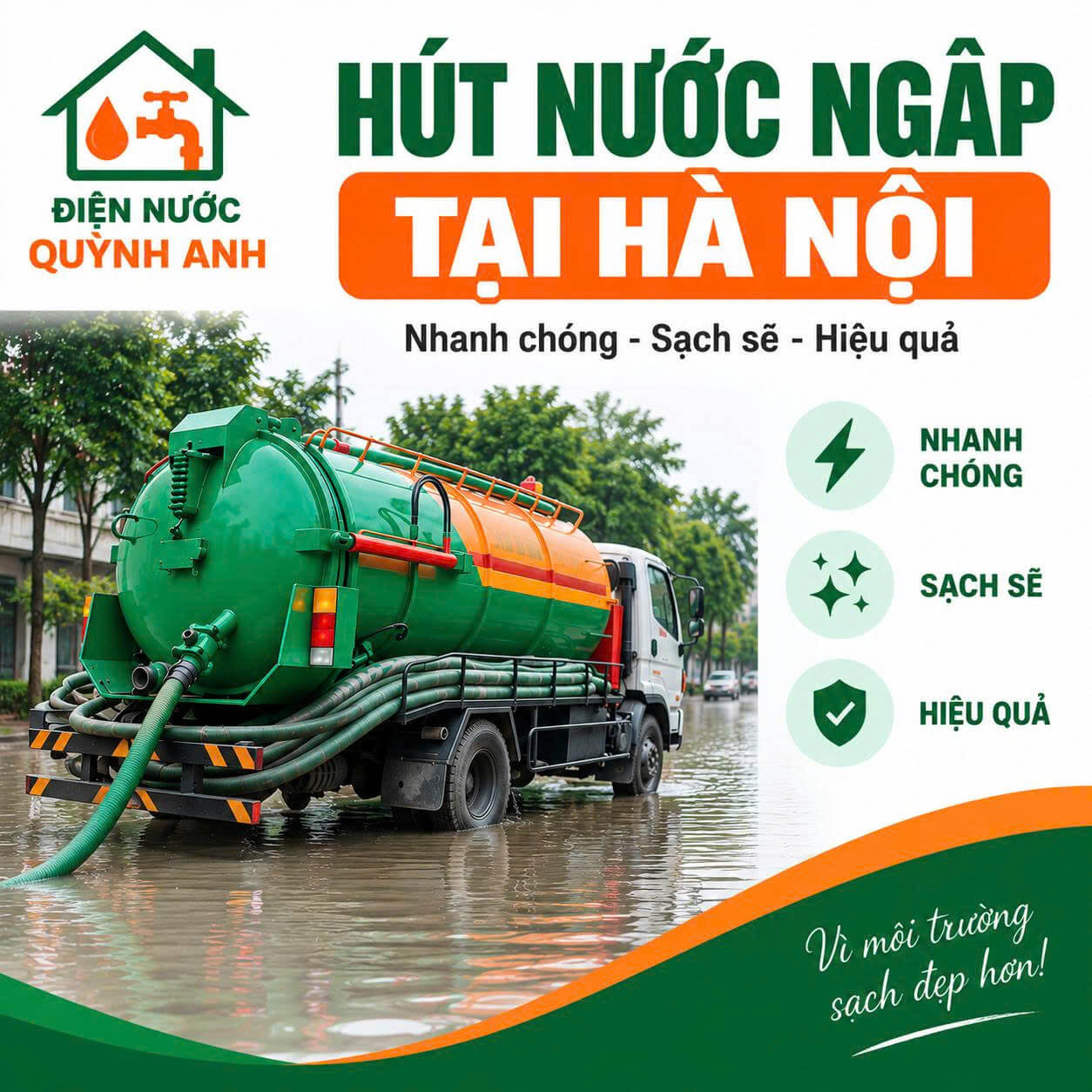 Hút Nước Ngập Tại Hà Nội