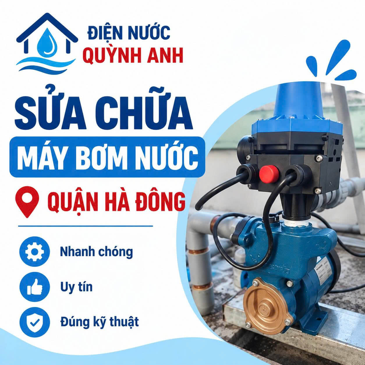 Sửa Chữa Máy Bơm Nước Tại Quận Hà Đông