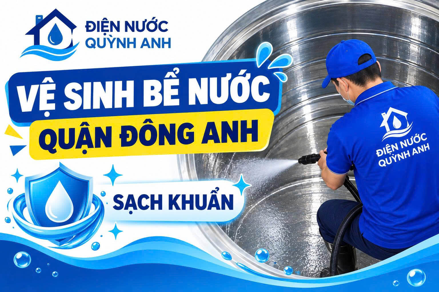Vệ Sinh Bể Nước Quận Đông Anh Sạch Khuẩn
