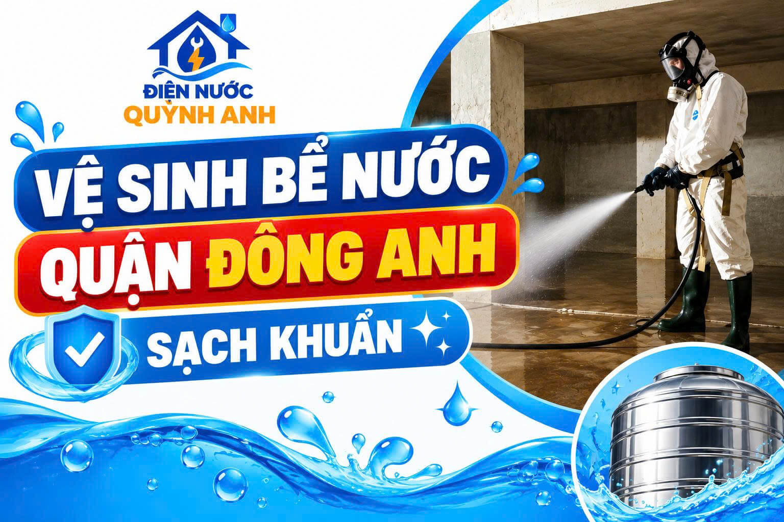 Vệ Sinh Bể Nước Quận Đông Anh
