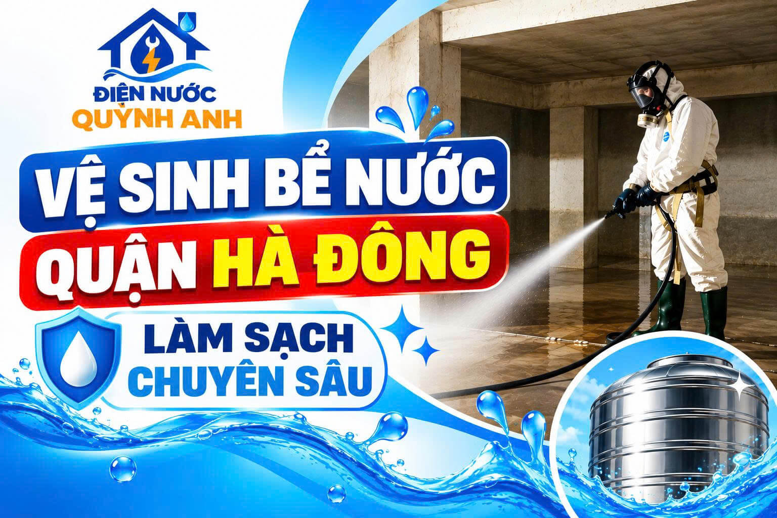Vệ Sinh Bể Nước Quận Hà Đông Làm Sạch Chuyên Sâu