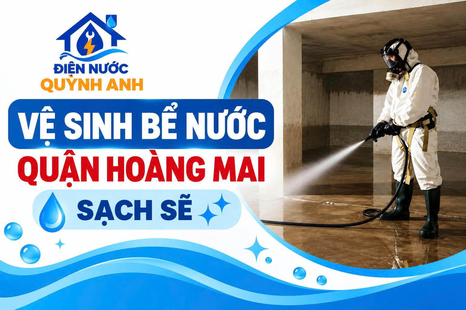 Vệ Sinh Bể Nước Quận Hoàng Mai Sạch Sẽ