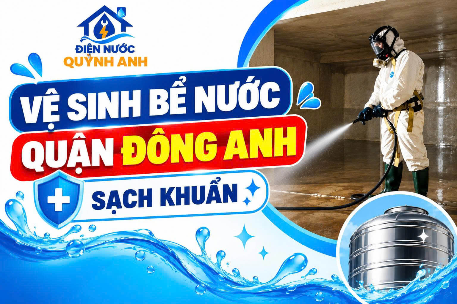 Vệ Sinh Bể Nước Tại Quận Đông Anh