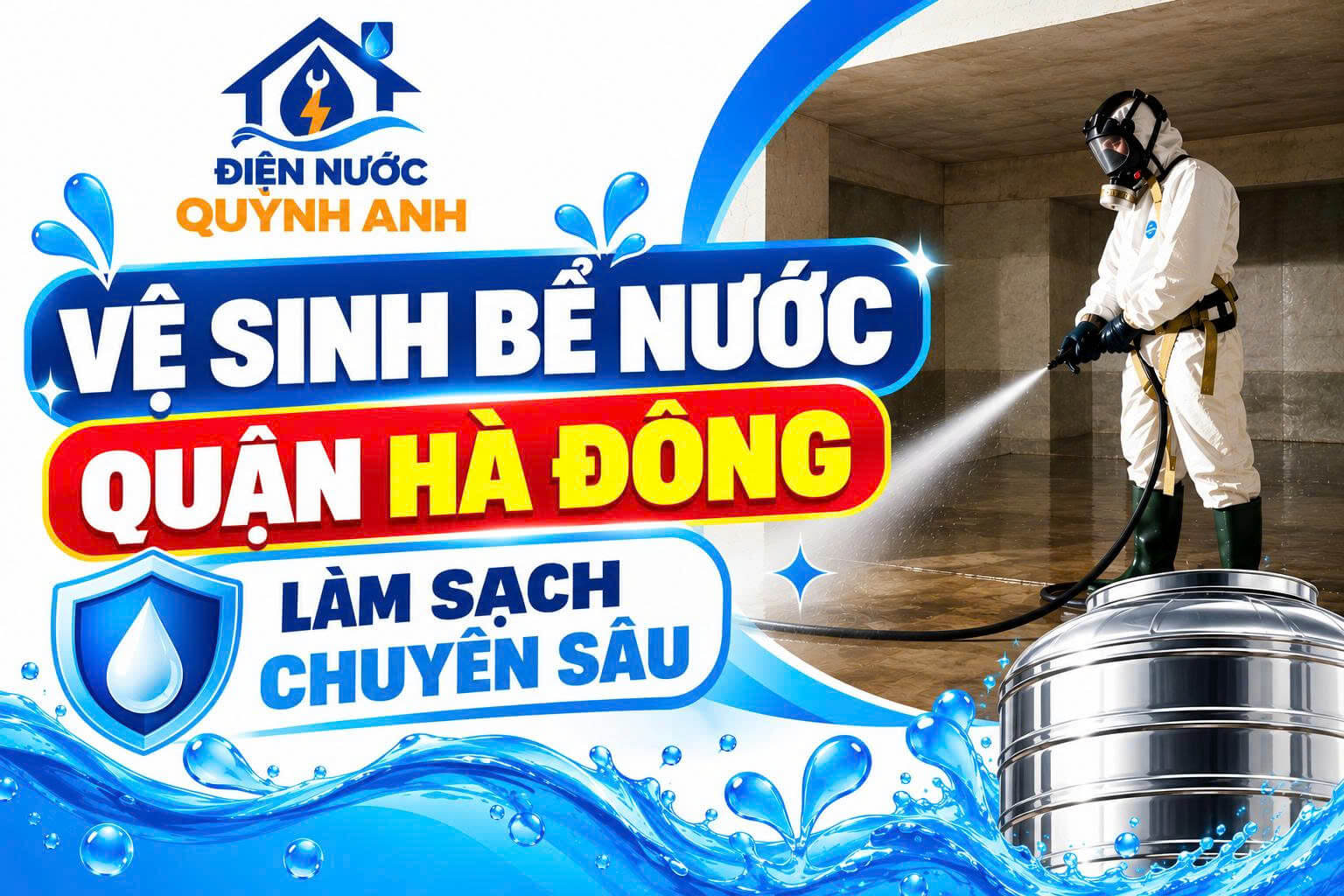 Vệ Sinh Bể Nước ở Quận Hà Đông
